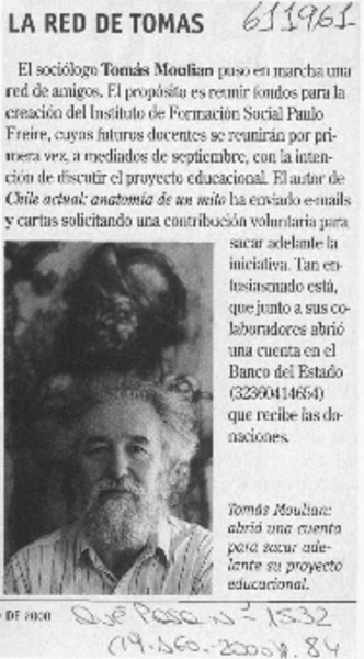 La red de Tomás  [artículo]