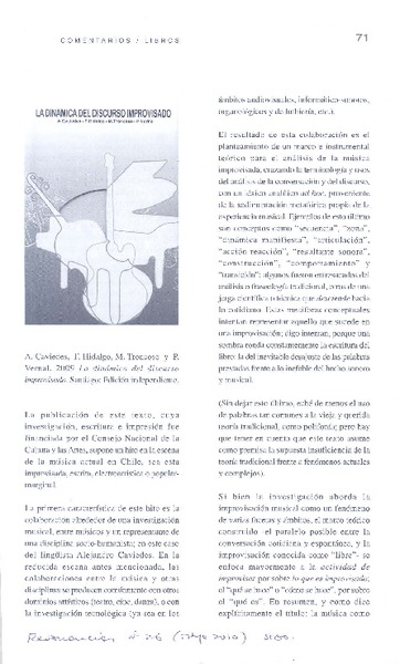 La dinámica del discurso improvisado