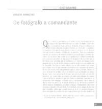 De fotógrafo a comandante  [artículo] Jorge R. Bermúdez.