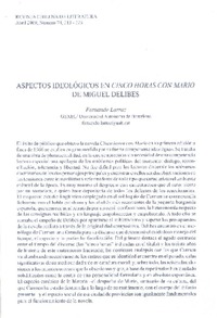 Aspectos ideológicos en Cinco horas con Mario de Miguel Delibes  [artículo] Fernando Larraz.