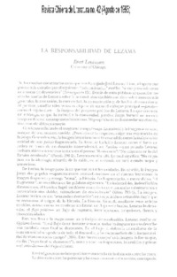 La responsabilidad de Lezama