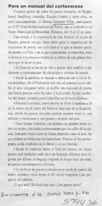 Para un manual del cortaversos  [artículo]