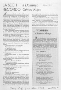 La Sech recordó a Domingo Gómez Rojas  [artículo].
