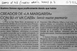 Creador de "La Margarita" con su "Y va'caer" lanzó nuevo poemario  [artículo]