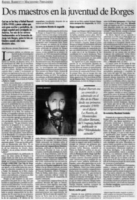 Dos maestros en la juventud de Borges
