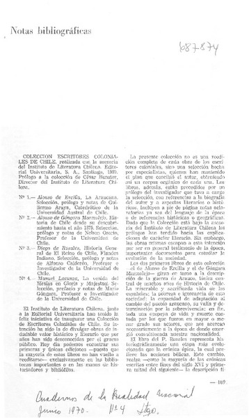 Colección de escritores coloniales de Chile