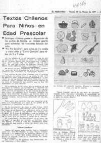 Textos chilenos para niños en edad preescolar.  [artículo]