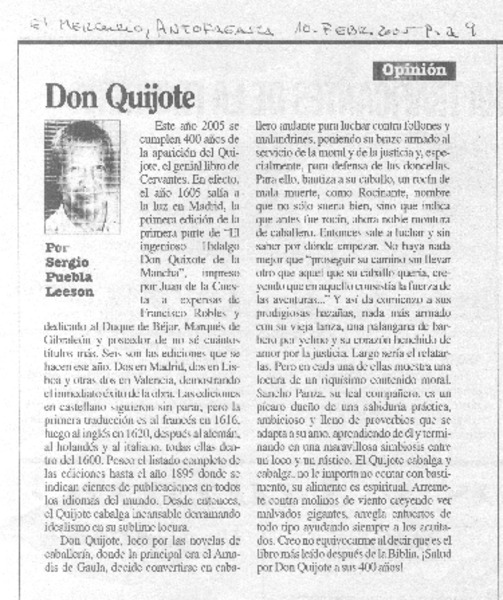 Don Quijote.