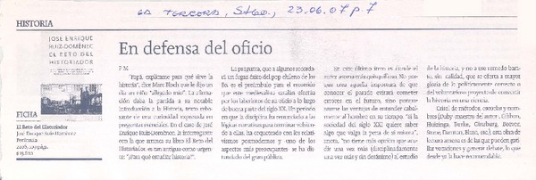 En defensa del oficio