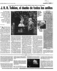 J.R.R. Tolkien, el dueño de todos los anillos A casi treinta años de su muerte, el escritor británico sigue siendo un superventas