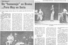 Un "Homenaje" en broma-- pero muy en serio.