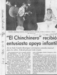 "El Chinchinero" recibió entusiasta apoyo infantil  [artículo].