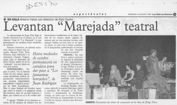 Levantan "Marejada" teatral  [artículo].