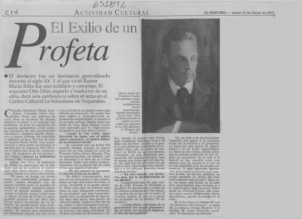 El exilio de un profeta  [artículo]