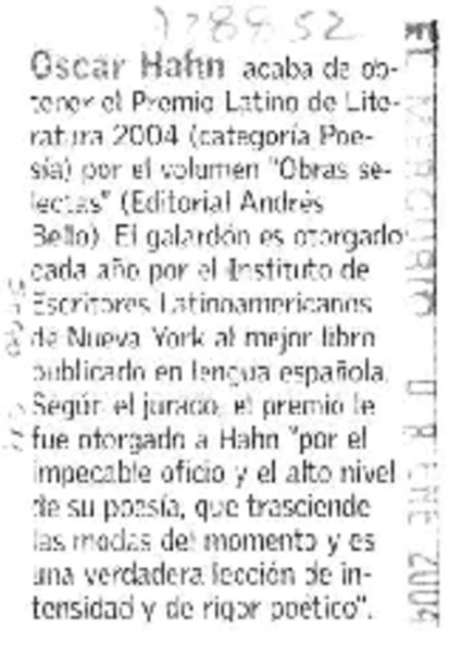 Oscar Hahn