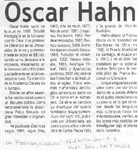 Óscar Hahn