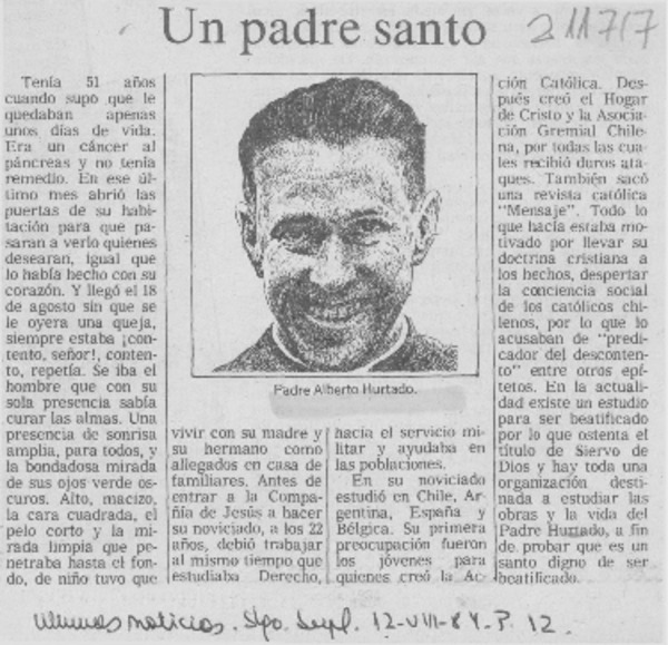 Un Padre santo