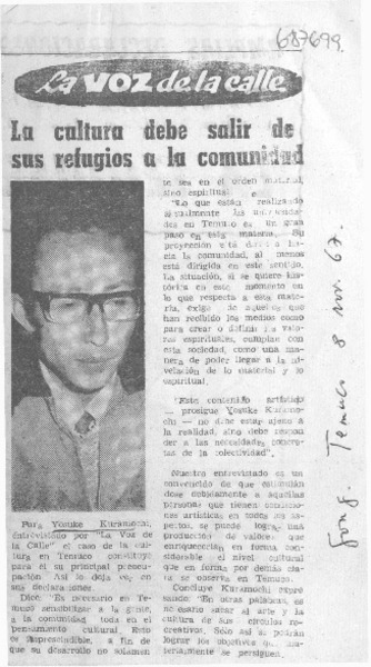 La Cultura debe salir de sus refugios a la comunidad.