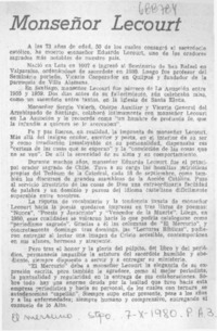 Monseñor Lecourt.