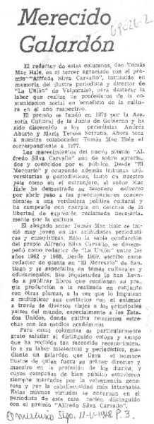 Merecido galardón.