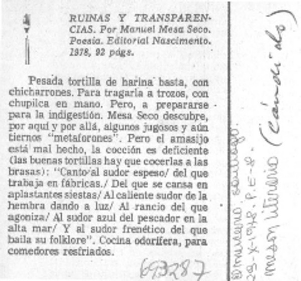 Ruinas y transparencias.