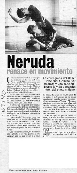 Neruda renace en movimiento
