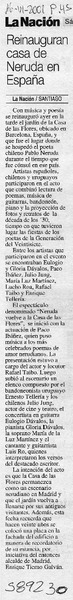Reinaugurán casa de Neruda en España