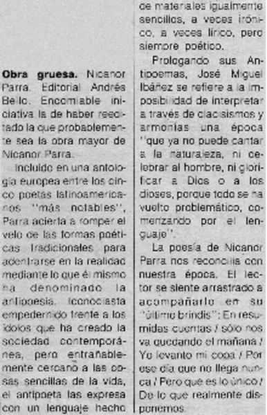 Obra gruesa.