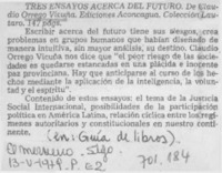 Tres ensayos acerca del futuro.