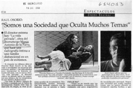 "Somos una sociedad que oculta muchos temas"  [artículo]