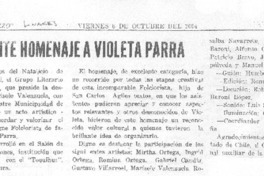 Excelente homenaje a Violeta Parra