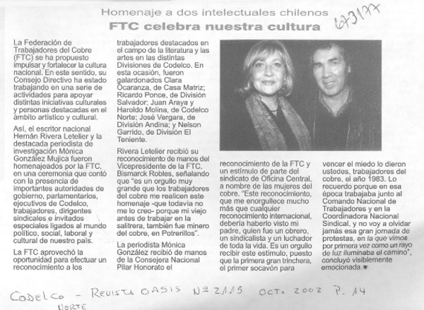 FTC celebra nuestra cultura.