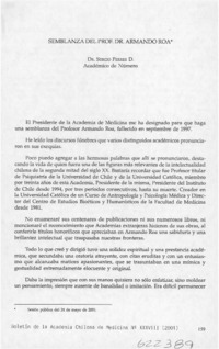 Semblanza del prof. Dr. Armando Roa