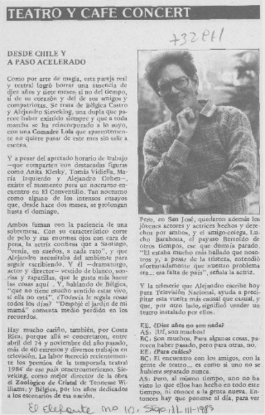 Desde Chile y a paso acelerado.