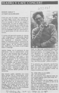Desde Chile y a paso acelerado.