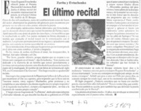 El último recital  [artículo]