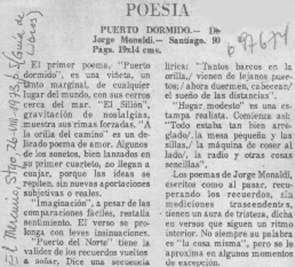 Puerto dormido.