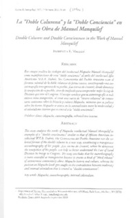 La "doble columna" y la "doble conciencia" en la obra de Manuel Manquilef