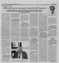 "Allende tenía un gran sentido del humor" "Allende tenía un gran sentido del humor"