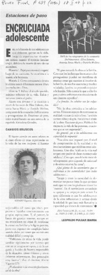 Encrucijada adolescente Encrucijada adolescente