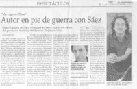 Autor en pie de guerra con Sáez Autor en pie de guerra con Sáez