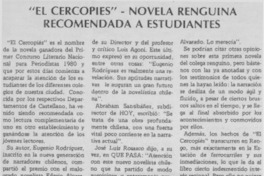 "El Cercopiés" novela renguina recomendada a estudiantes. "El Cercopiés" novela renguina recomendada a estudiantes.