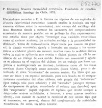 Nuestra mentalidad económica. Nuestra mentalidad económica.