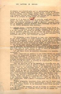 Los mártires de Chicago [manuscrito]