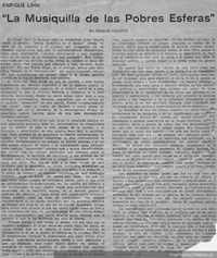 La musiquilla de las pobres esferas