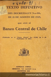Texto definitivo del decreto-ley no. 486 del 21 de agosto de 1925 Texto definitivo del decreto-ley no. 486 del 21 de agosto de 1925