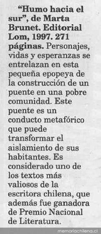 Humo hacia el sur