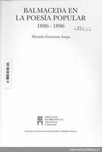 Balmaceda en la poesía popular : 1886-1896