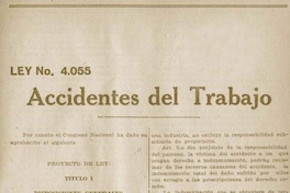 Ley no. 4.055 : accidentes del trabajo