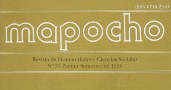 Mapocho : n° 37, primer semestre, 1995